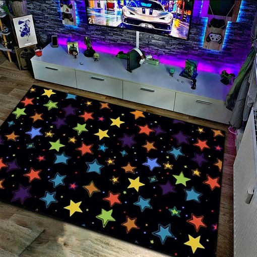 Contemporary Geometric Star Arcade Pattern Area Rug