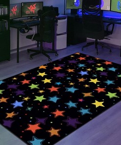 Contemporary Geometric Star Arcade Pattern Area Rug