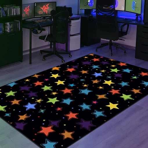 Contemporary Geometric Star Arcade Pattern Area Rug
