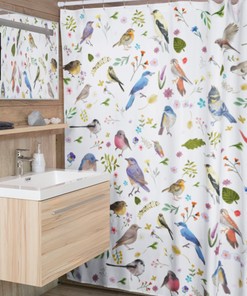 Cottagecore Bird Lover Shower Curtain - Bathroom Curtain Decor