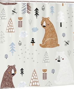 Creative Kids Cute Bears Shower Curtain for Your Bathroom