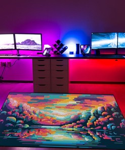 Customizable Abstract Landscapes Area Rug for Home Decoration