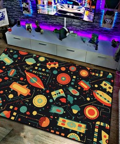 Customizable Arcade Pattern Area Rug