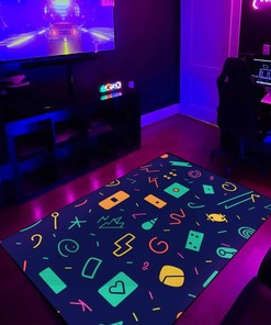 Customizable Arcade Pattern Area Rug - Personalize Your Space