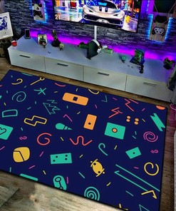 Customizable Arcade Pattern Area Rug - Personalize Your Space