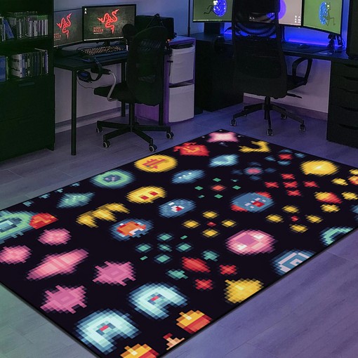 Customizable Arcade Pattern Game Room Carpet for Home