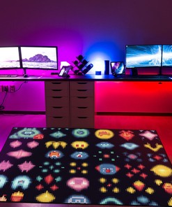 Customizable Arcade Pattern Game Room Carpet for Home