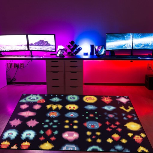 Customizable Arcade Pattern Game Room Carpet for Home