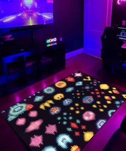 Customizable Arcade Pattern Game Room Carpet for Home