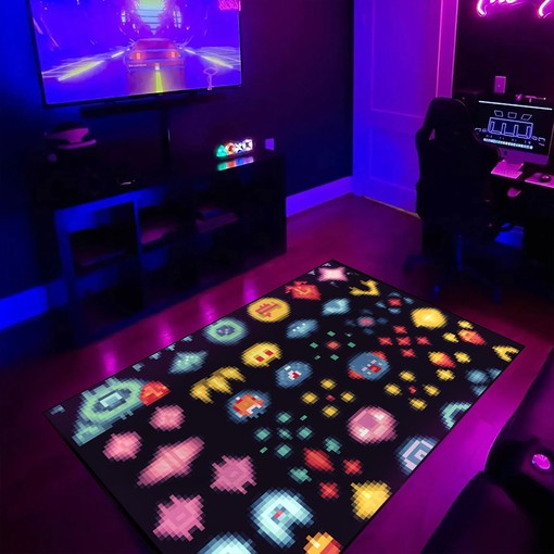 Customizable Arcade Pattern Game Room Carpet for Home