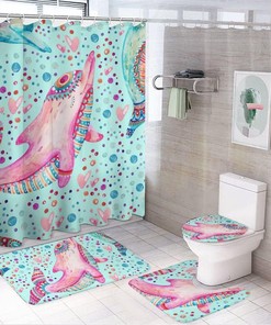 Cute Dolphin Shower Curtain for Waterproof and Adorable Bathroom Decor