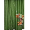 Cute Frog Design Bathroom Waterproof Fabric Shower Curtain 