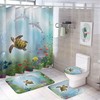 Cute Sea Turtles and Dolphins Shower Curtain for Waterproof and Adorable Bathroom Decor