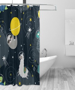 Cute Sloth Shower Curtain - Modern Home Bathroom Hotel Spa Decorations