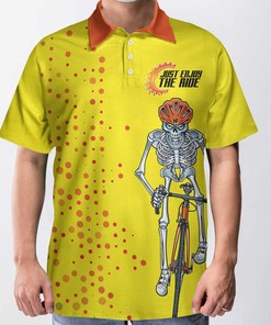 Cycling Enjoy The Ride Skull Polo Shirt - Sporty Streetwear Fashion