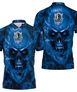 Dallas Mavericks Skull Polo Shirt - Ideal Gift for NBA Fans