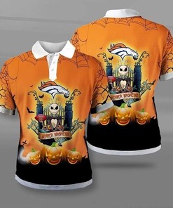 Denver Broncos Halloween 3D All Over Print Polo Shirt - Ideal Fan Gift