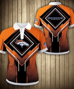 Denver Broncos Square Lattice 3D All Over Print Polo Shirt - Perfect Fan Gift
