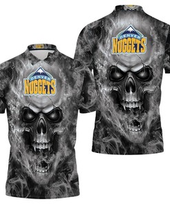 Denver Nuggets Skull Polo Shirt - Ideal Gift for NBA Fans