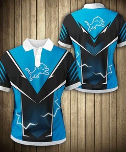 Detroit Lions Flame Polo Shirt - Ideal Gift for Lions Fans