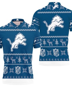 Detroit Lions NFL Ugly Sweater Christmas 3D Polo Shirt Perfect Gift for Fans
