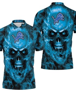 Detroit Lions Skull Polo Shirt - Ideal Gift for NFL Fans