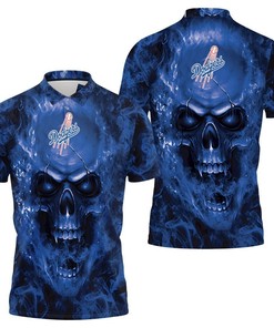 Dodgers Mlb Skull Polo Shirt - Ideal Gift for MLB Fans