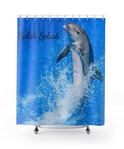 Dolphin Shower Curtain, Cute and Fun Addition to Your Bathroom Decor
