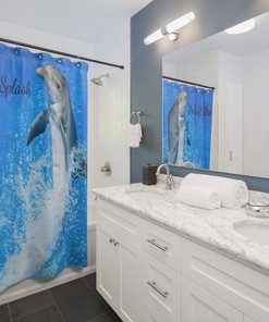 Dolphin Shower Curtain, Cute and Fun Addition to Your Bathroom Decor