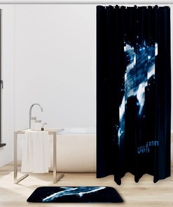 Dolphin Starlight Shower Curtain - Perfect for Ocean-Themed Bathrooms