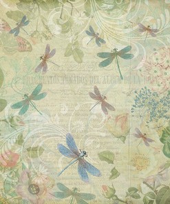 Dragonfly Botanical Shower Curtain for Yellow Bathroom Decor