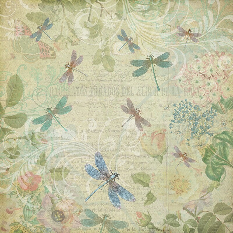 Dragonfly Botanical Shower Curtain for Yellow Bathroom Decor