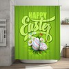 Easter Egg Butterfly Shower Curtain: Green Chrysanthemum for Your Bath