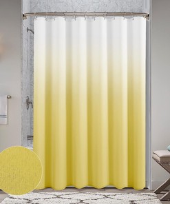 Elegant Ombre Lemon Yellow Shower Curtain for Luxurious Bathrooms