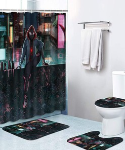 Entertaining Spider-Man Miles Bathroom Shower Curtain Gift for Fans of the Iconic Superhero 