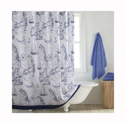 European Style Marine Starfish Shower Curtain - Aesthetic and Practical Addition to Any Bathroom