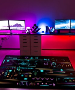 Eye-catching Abstract Game HUD Elements Area Rug for Living Room and Bedroom