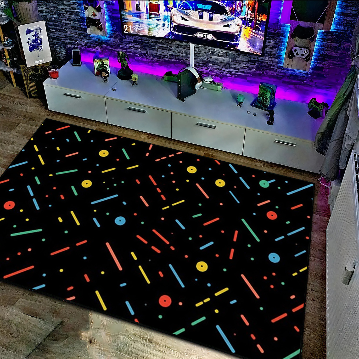 Eye-catching Geometric Arcade Pattern Area Rug