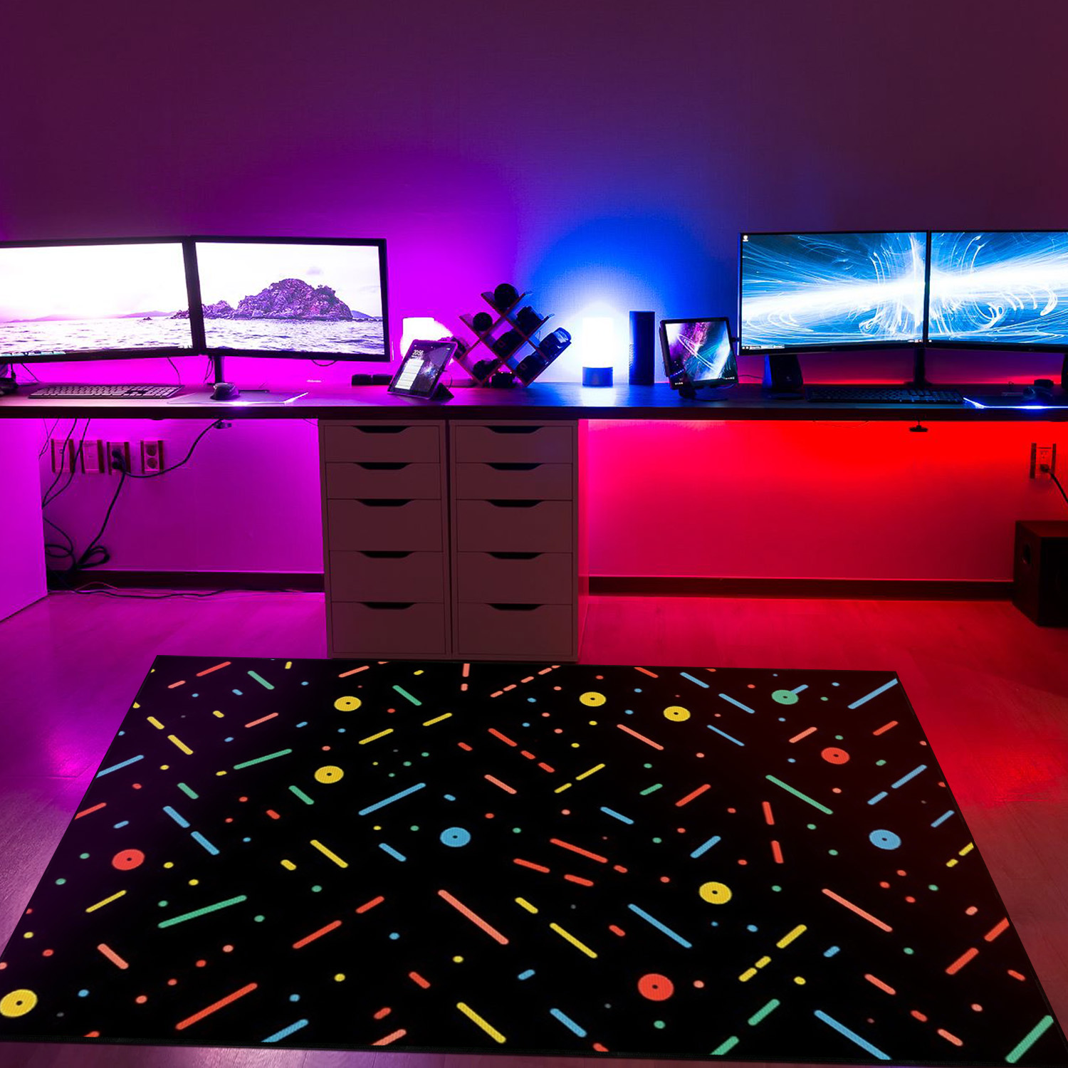 Eye-catching Geometric Arcade Pattern Area Rug