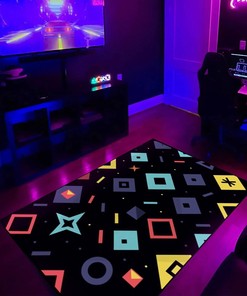 Eye-catching Geometric Arcade Pattern Customizable Rug