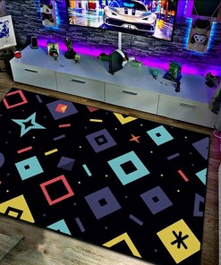 Eye-catching Geometric Arcade Pattern Customizable Rug