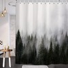 Fantasy Misty Forest Shower Curtain - Nature-inspired Bathroom Decor