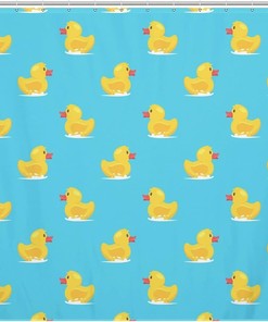 Fashionable Yellow Rubber Duck Shower Curtain - Bath Accessories - Unique Bathroom Decor