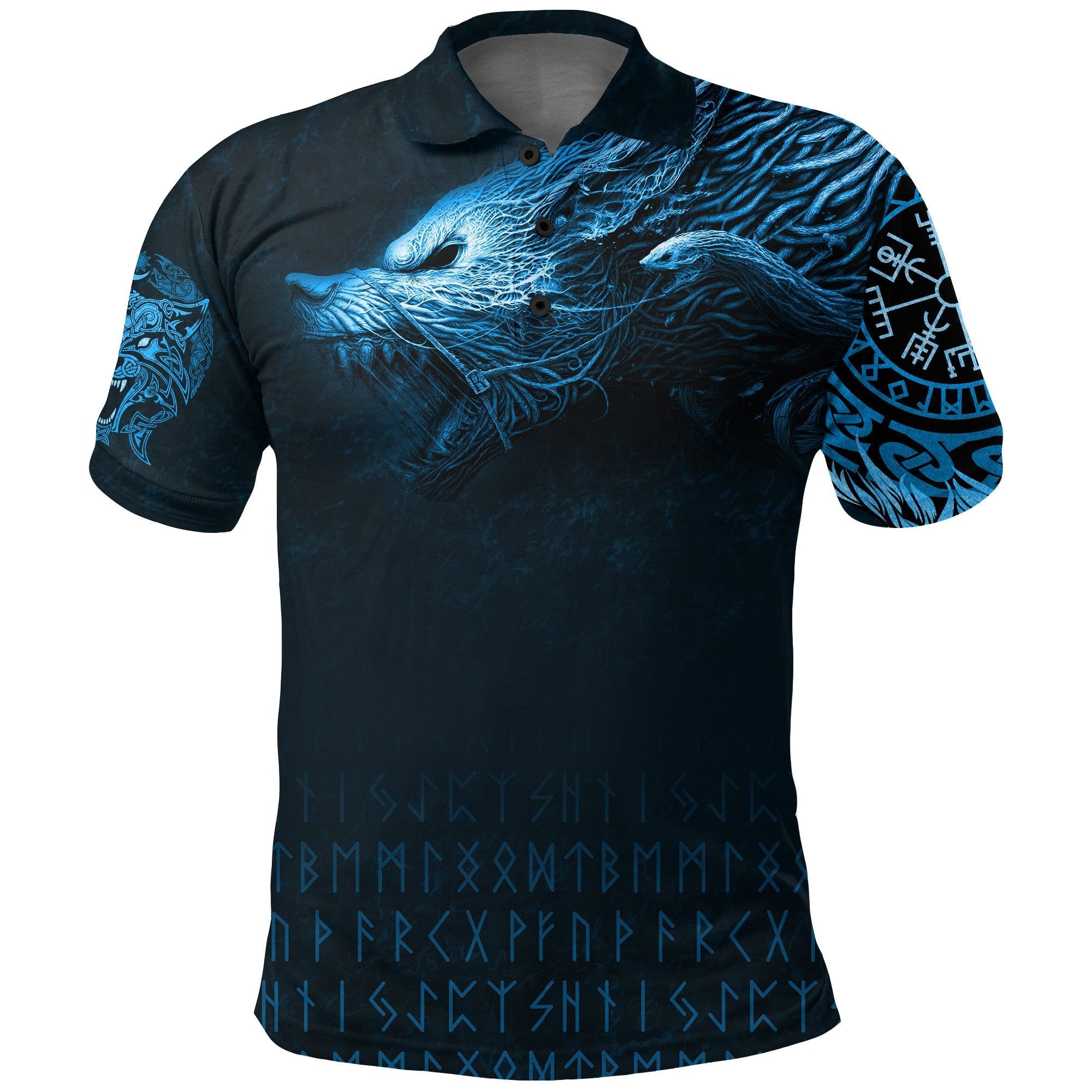 MacCorquodale Tartan Polo Shirt Viking Wolf