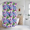 Floral Shower Curtain with Garden Flowers Watercolor Print - Perfect Housewarming Gift