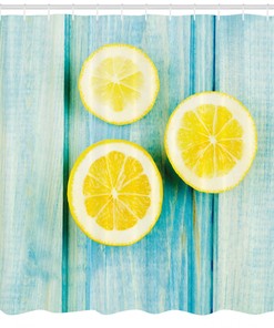 Fresh Lemon Shower Curtain for Refreshing Bathroom Decor
