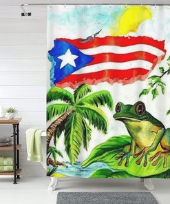 Frog Shower Curtain to Add a Sense of Nature to Your Bathroom Decor