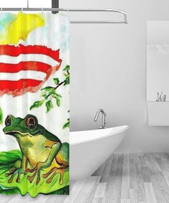 Frog Shower Curtain to Add a Sense of Nature to Your Bathroom Decor