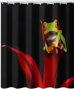 Frog Wildlife Shower Curtain - Animal Bathroom Decor - Bold Print Bath Curtain - Home Gift