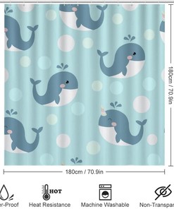 Fun Dolphin Shower Curtain for Waterproof and Playful Bathroom Decor